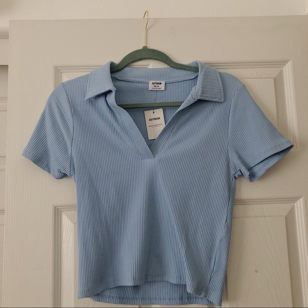 Cotton On Zoe Short Sleeve Polo (Authentic Blue)